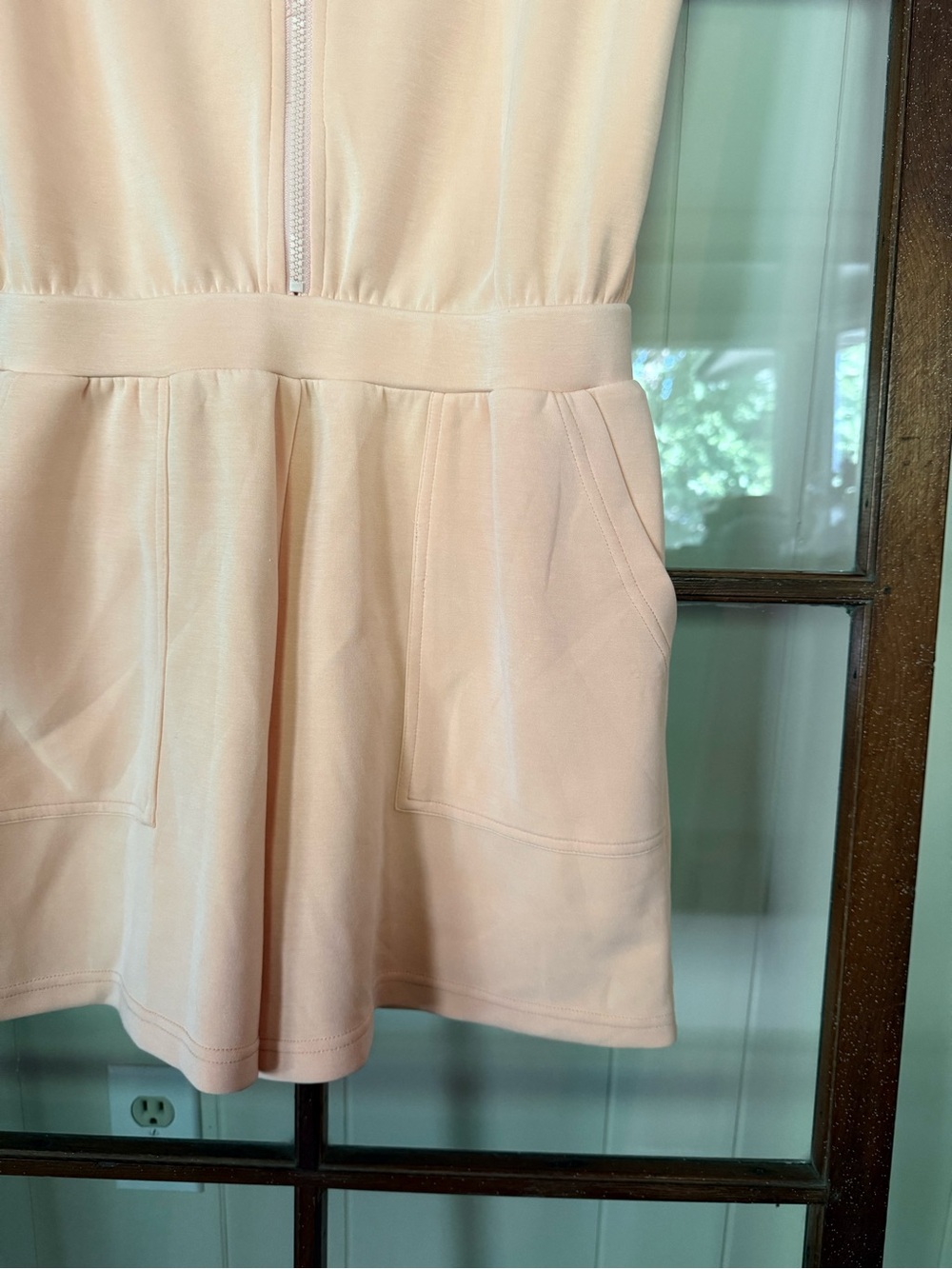 Skies Are Blue Peach Puff Coral Soft Modal Sleeveless Romper Lounge Casual - Med - Picture 5 of 10